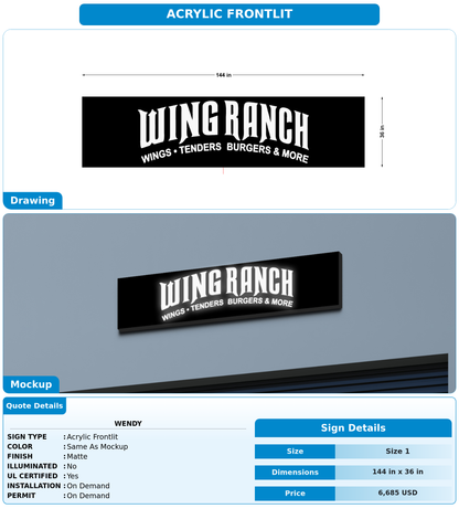 CUSTOM MOCKUP SIGN FOR Wendy