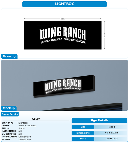 CUSTOM MOCKUP SIGN FOR Wendy