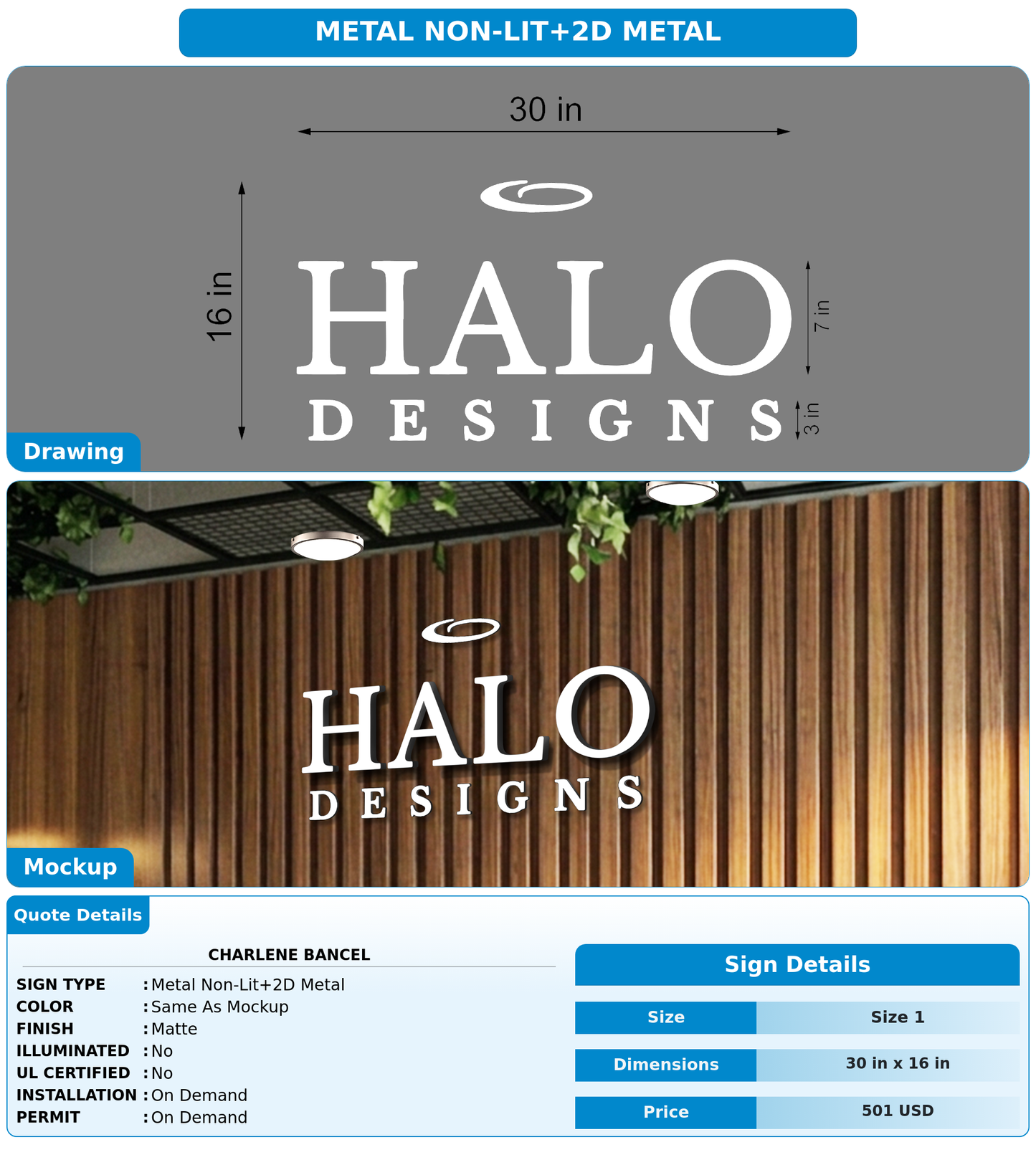 CUSTOM MOCKUP SIGN FOR Charlene Bancel