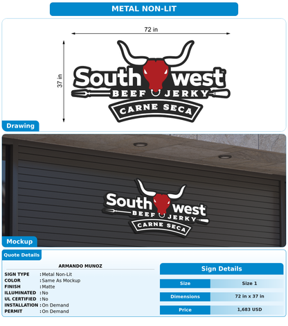 CUSTOM MOCKUP SIGN FOR Armando Munoz