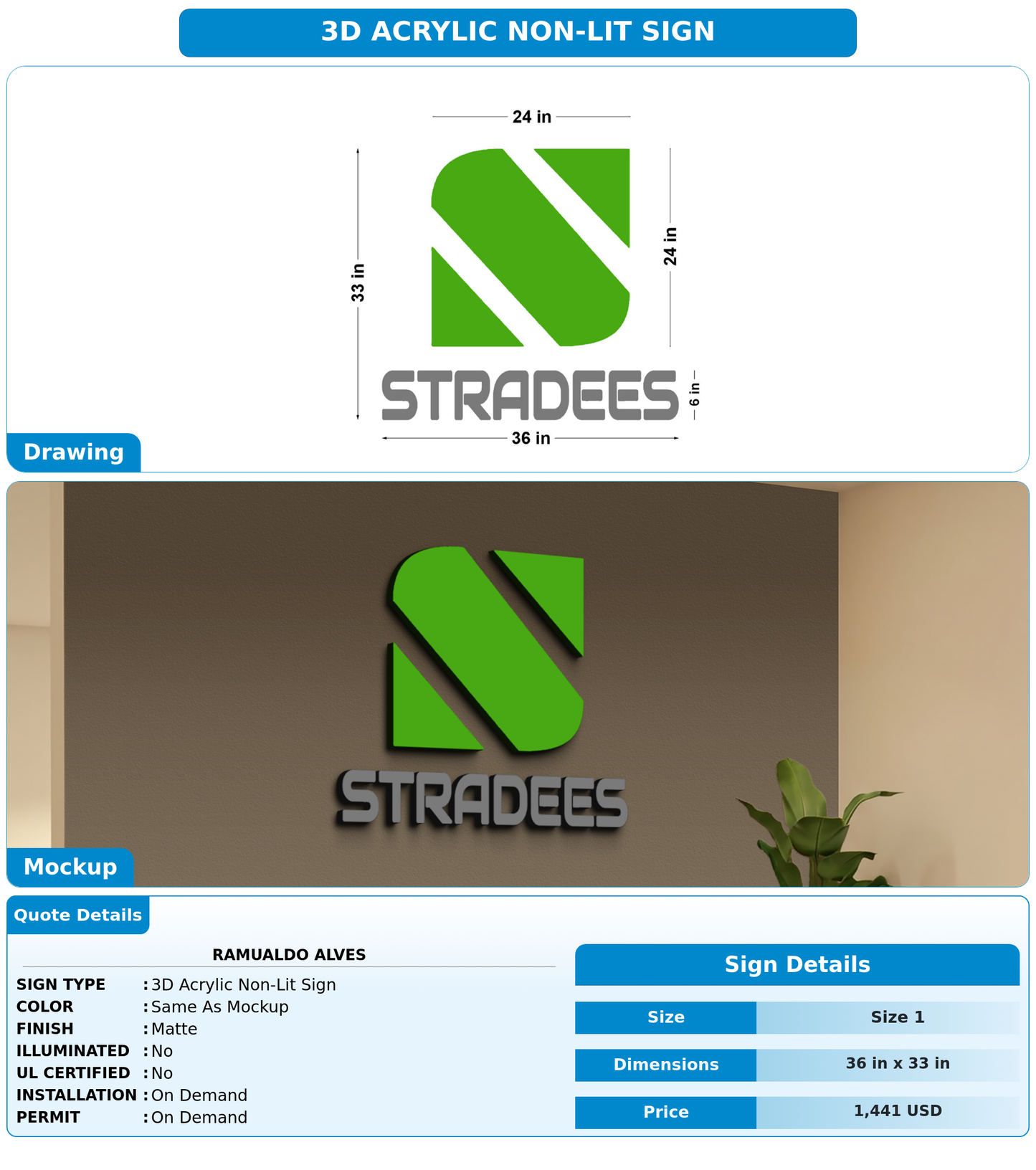 CUSTOM MOCKUP SIGN FOR Ramualdo alves