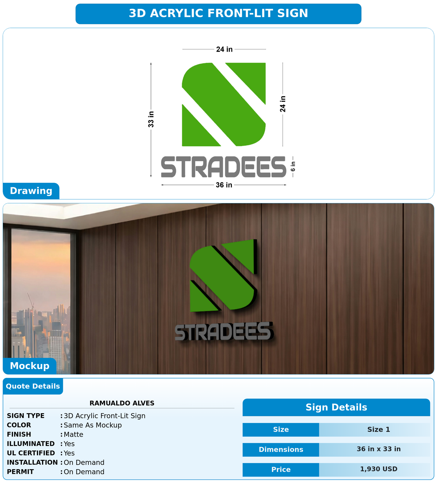 CUSTOM MOCKUP SIGN FOR Ramualdo alves