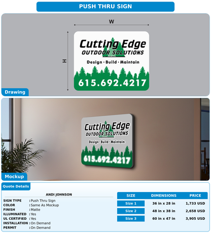 CUSTOM MOCKUP SIGN FOR Andi Johnson