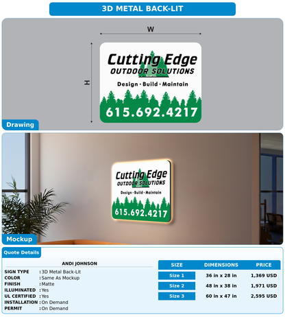 CUSTOM MOCKUP SIGN FOR Andi Johnson