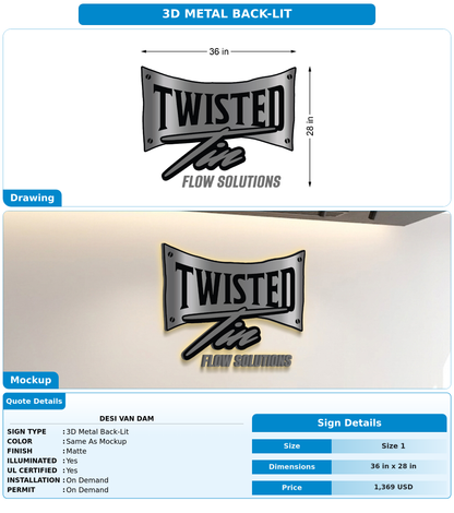 CUSTOM MOCKUP SIGN FOR Desi Van Dam