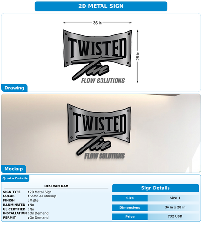 CUSTOM MOCKUP SIGN FOR Desi Van Dam