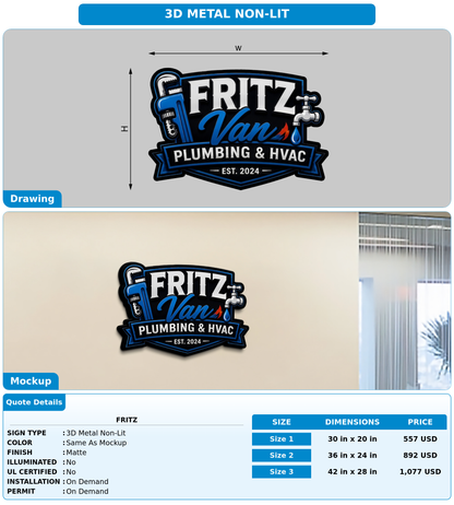 CUSTOM MOCKUP SIGN FOR Fritz