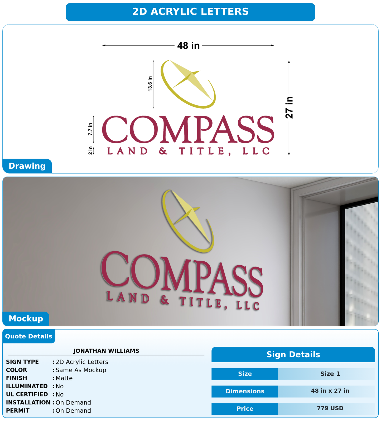 CUSTOM MOCKUP SIGN FOR Jonathan Williams