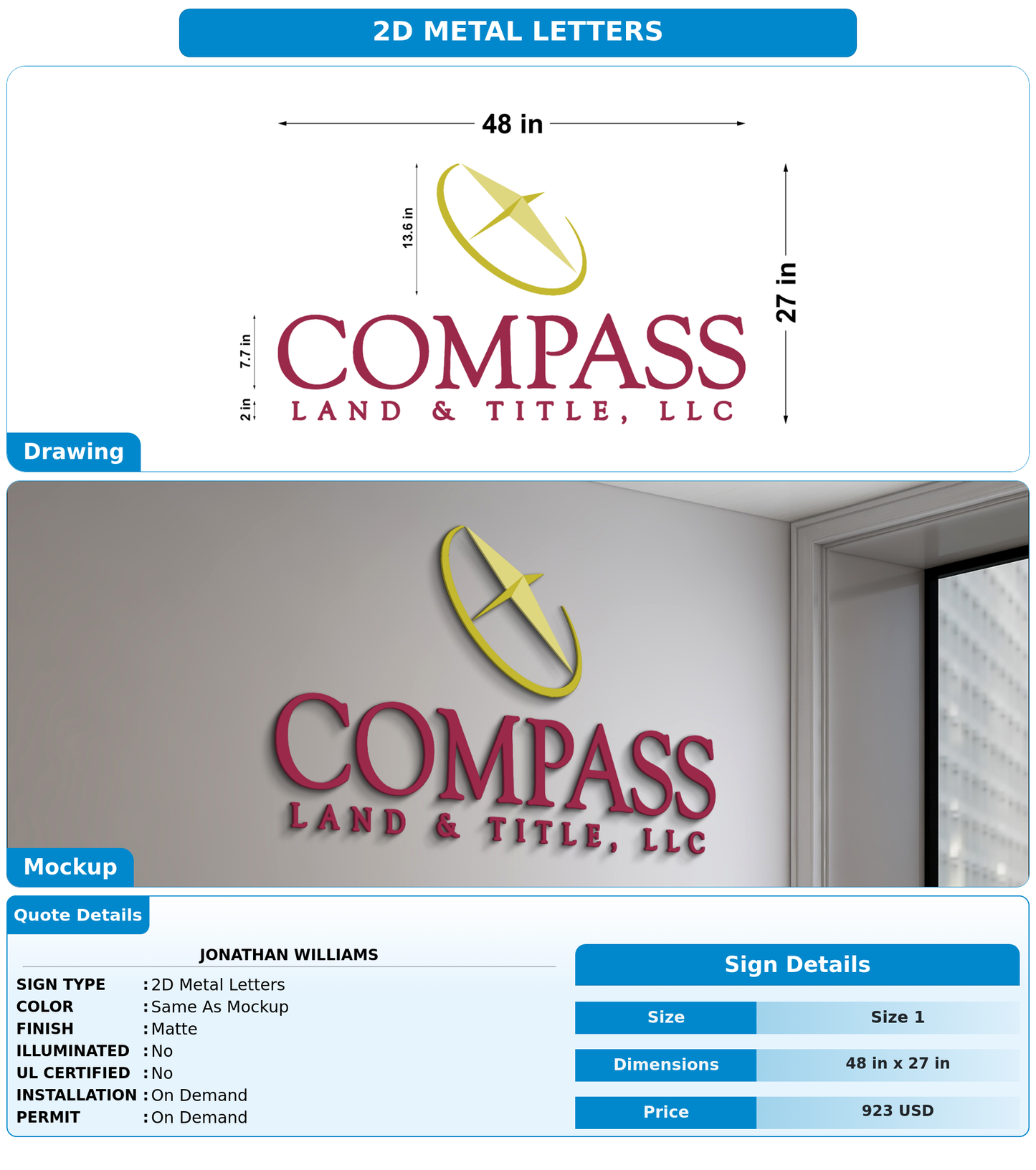 CUSTOM MOCKUP SIGN FOR Jonathan Williams