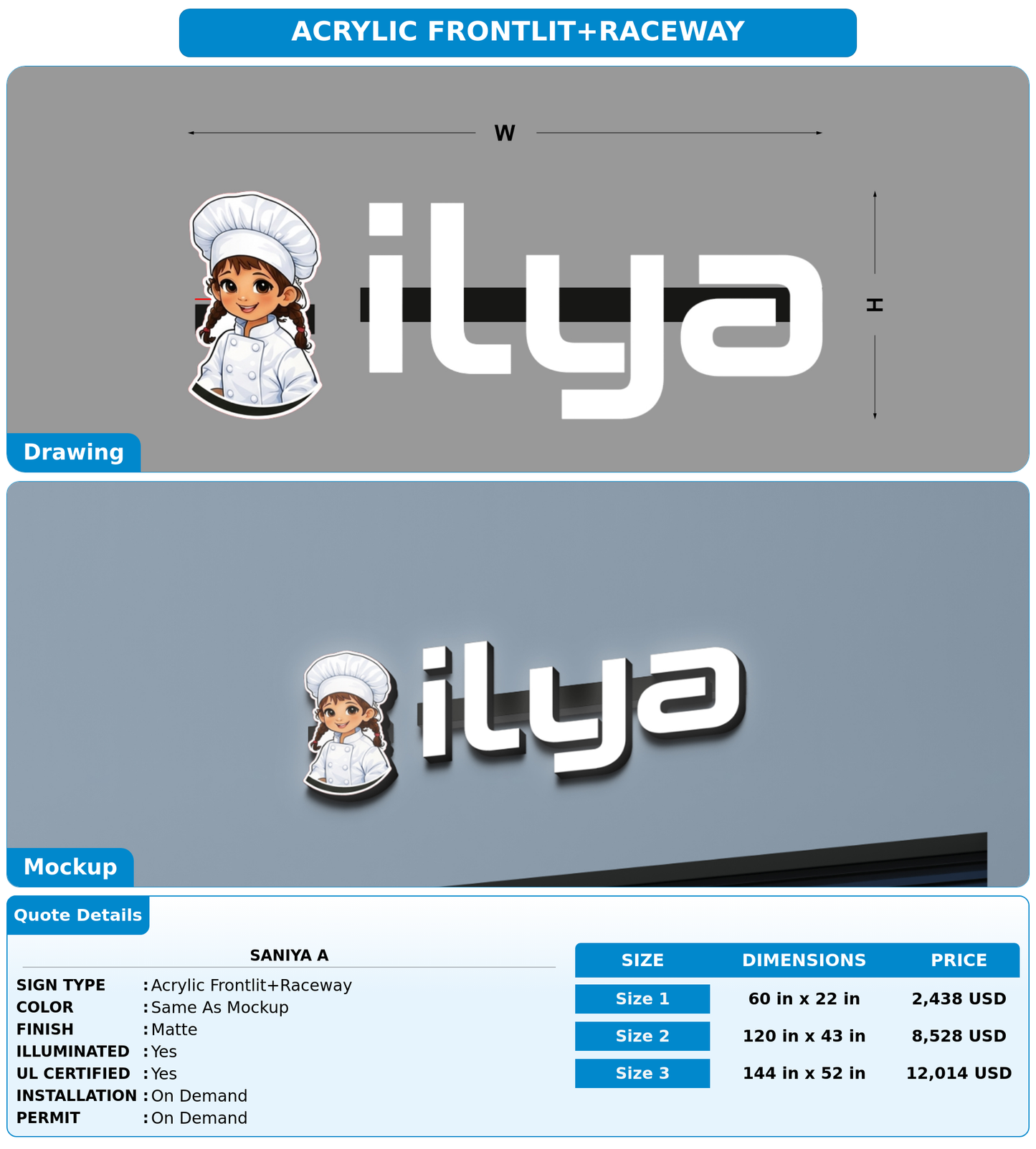 CUSTOM MOCKUP SIGN FOR Saniya A