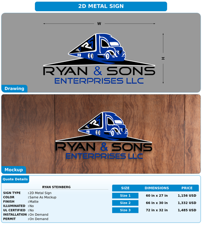 CUSTOM MOCKUP SIGN FOR Ryan Steinberg