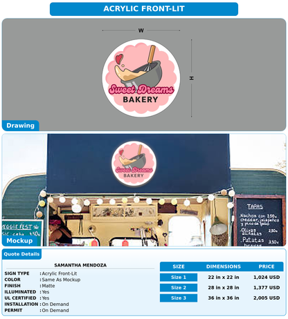 CUSTOM MOCKUP SIGN FOR Samantha Mendoza