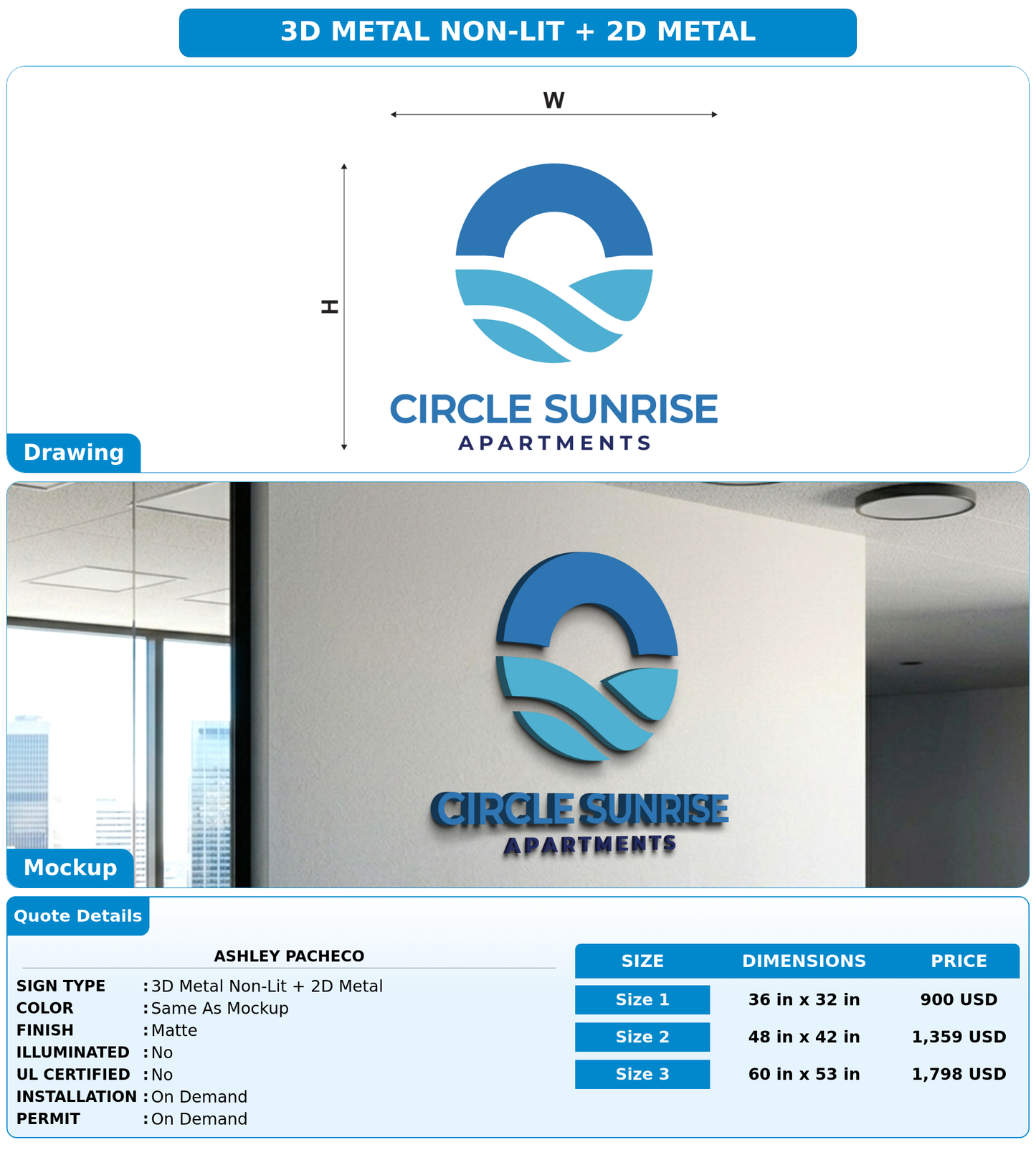 CUSTOM MOCKUP SIGN FOR Ashley Pacheco