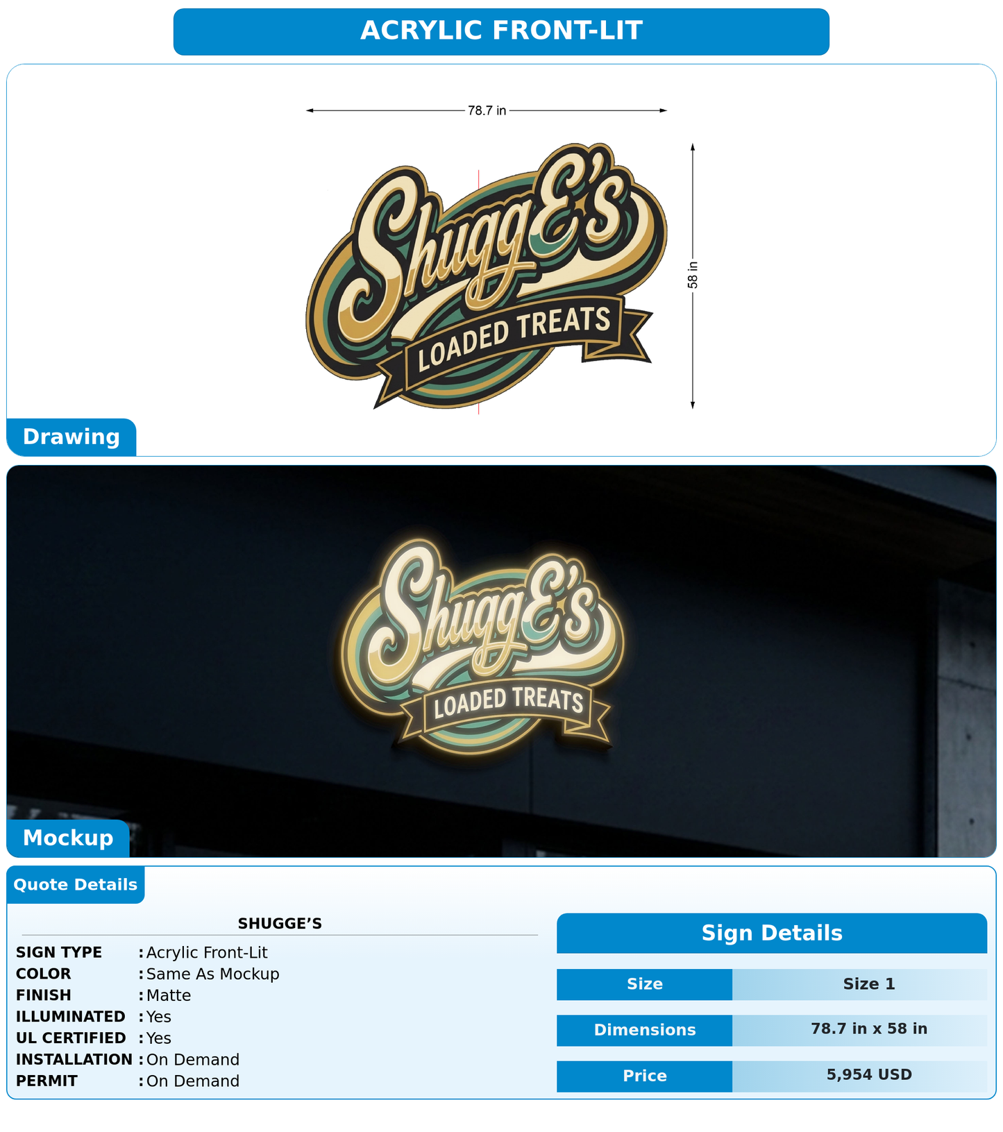 CUSTOM MOCKUP SIGN FOR Shugge’s