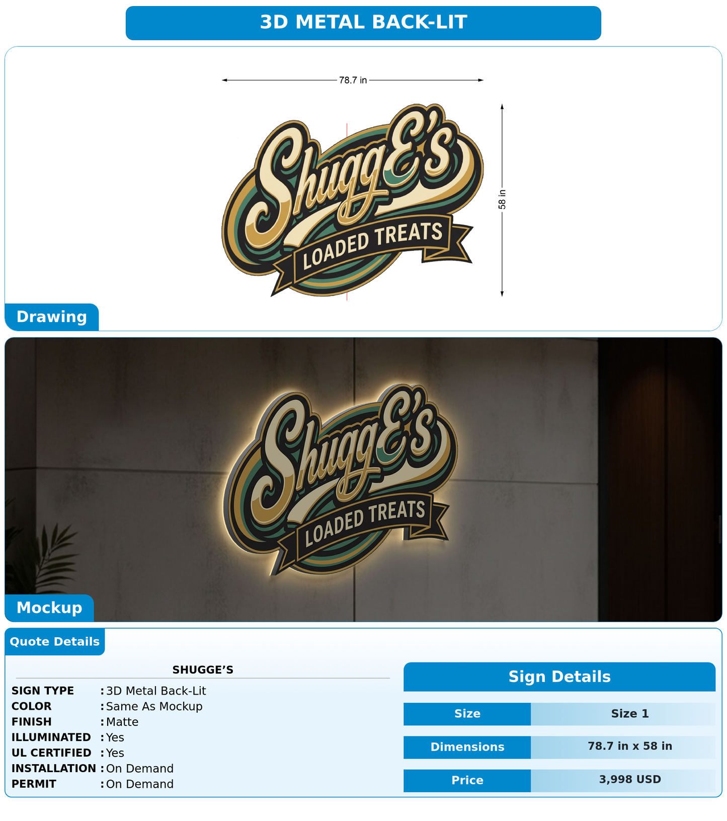 CUSTOM MOCKUP SIGN FOR Shugge’s
