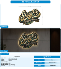 CUSTOM MOCKUP SIGN FOR Shugge’s