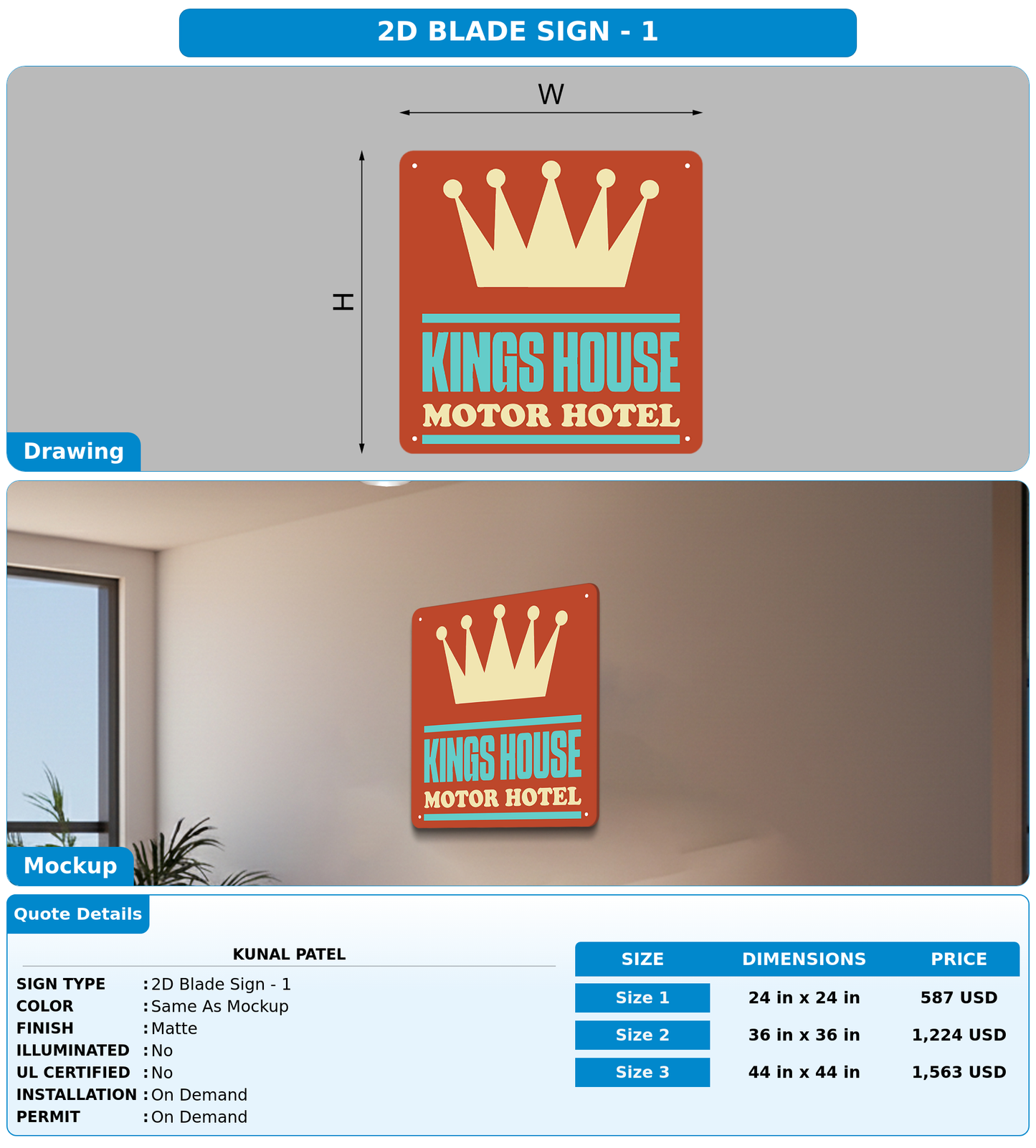 CUSTOM MOCKUP SIGN FOR Kunal Patel