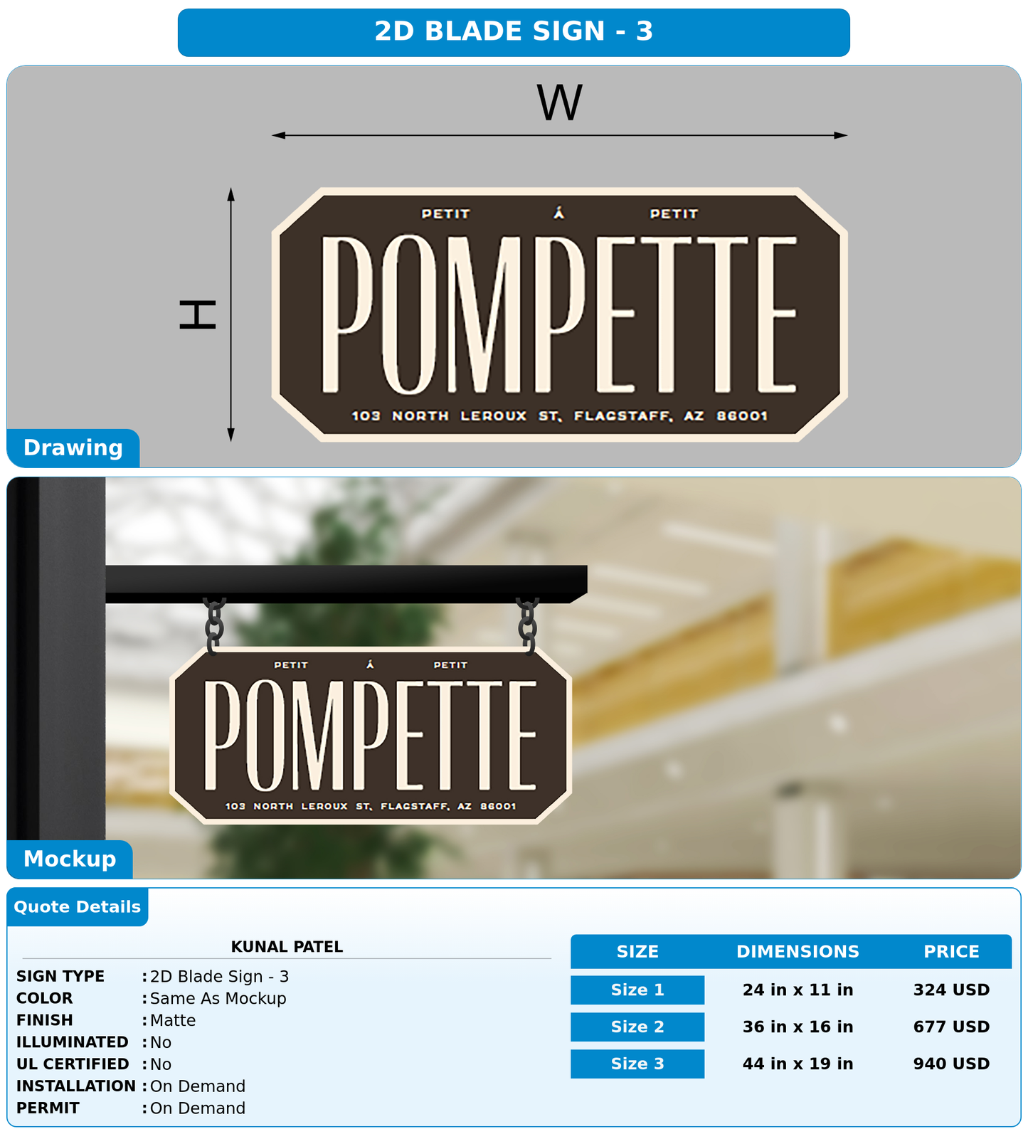 CUSTOM MOCKUP SIGN FOR Kunal Patel