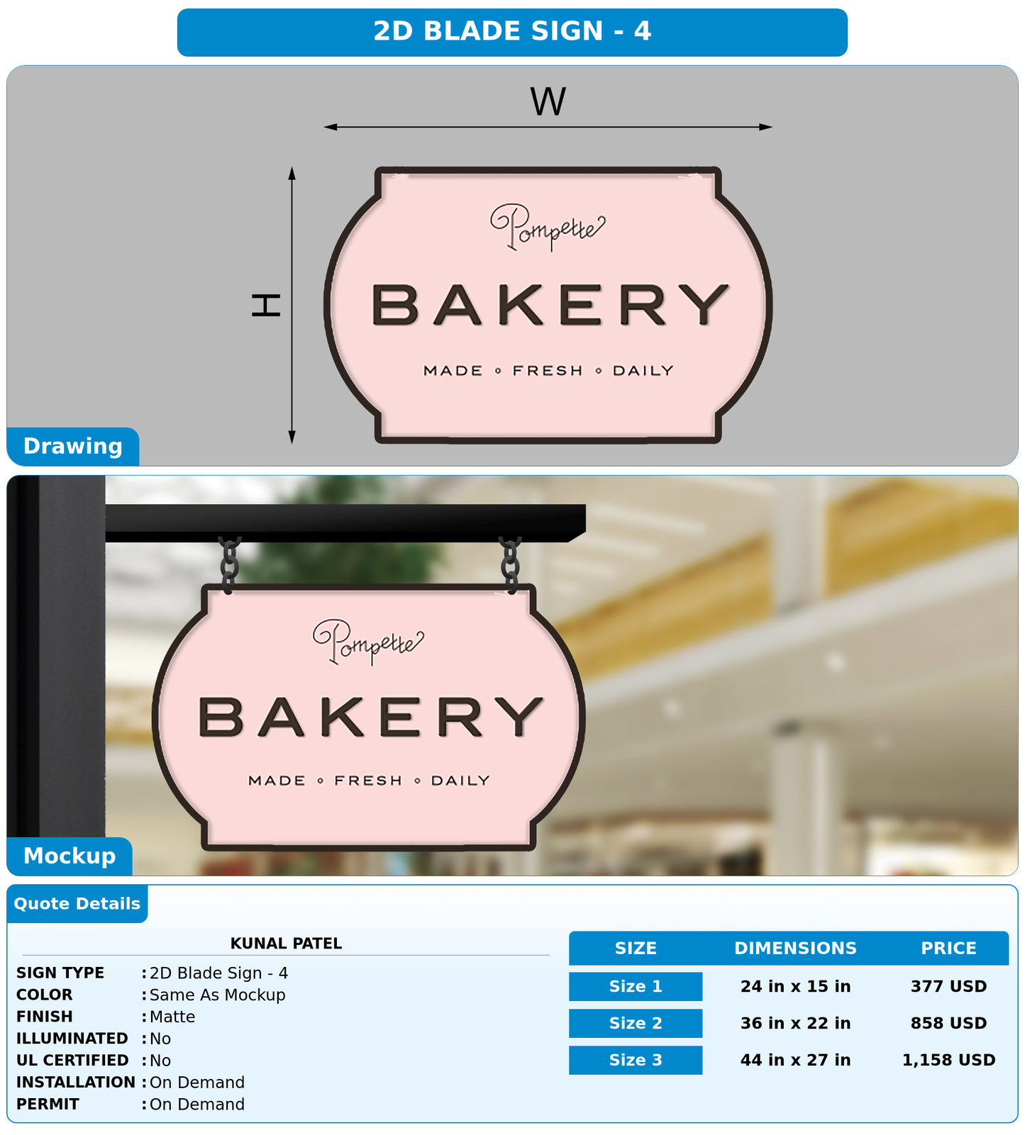 CUSTOM MOCKUP SIGN FOR Kunal Patel