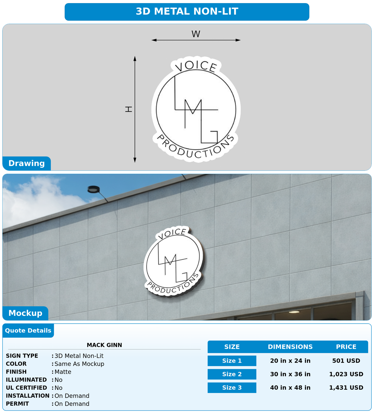 CUSTOM MOCKUP SIGN FOR mack ginn