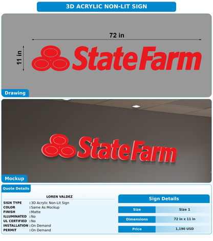 CUSTOM MOCKUP SIGN FOR Loren Valdez