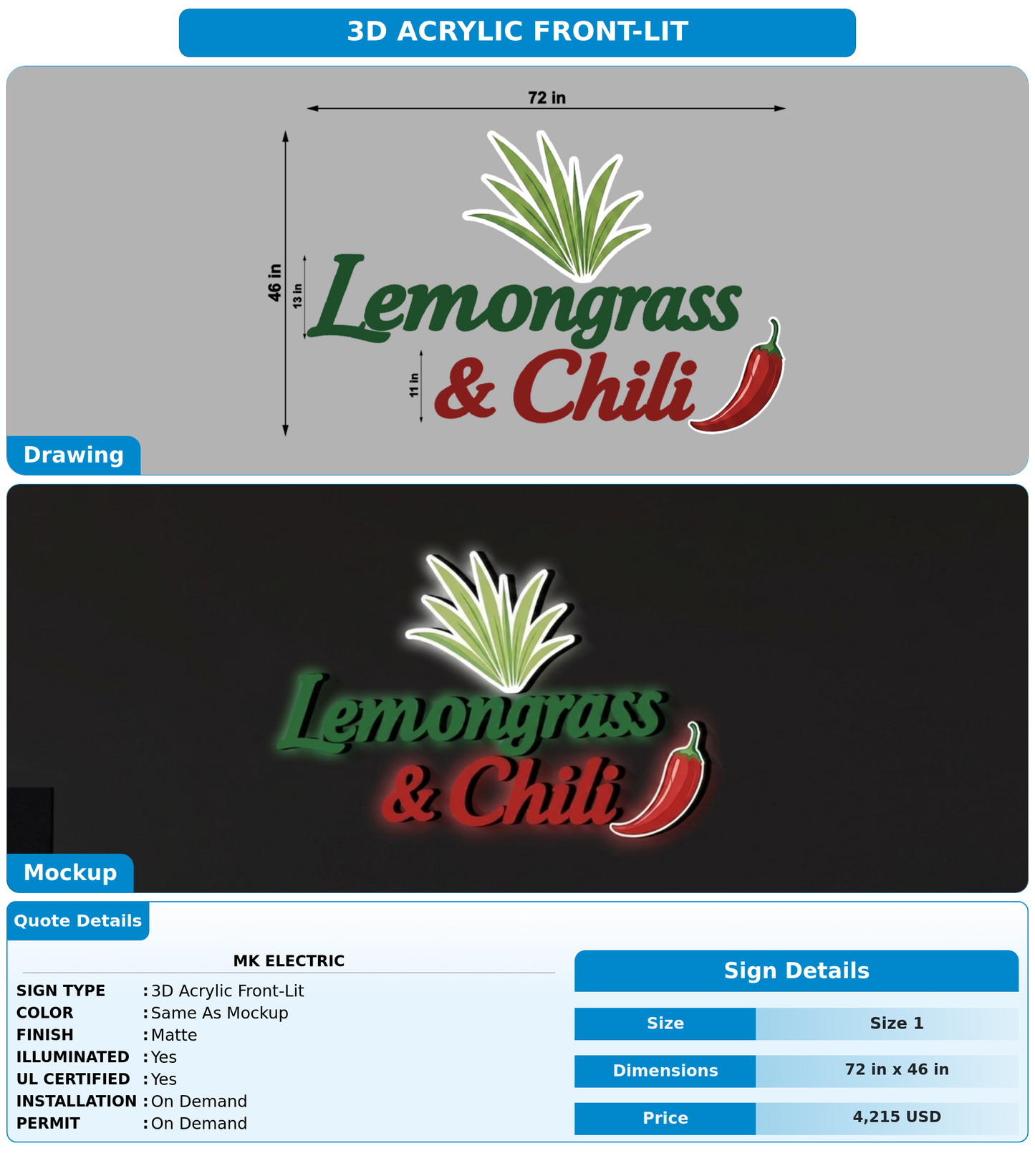 CUSTOM MOCKUP SIGN FOR Mk electric
