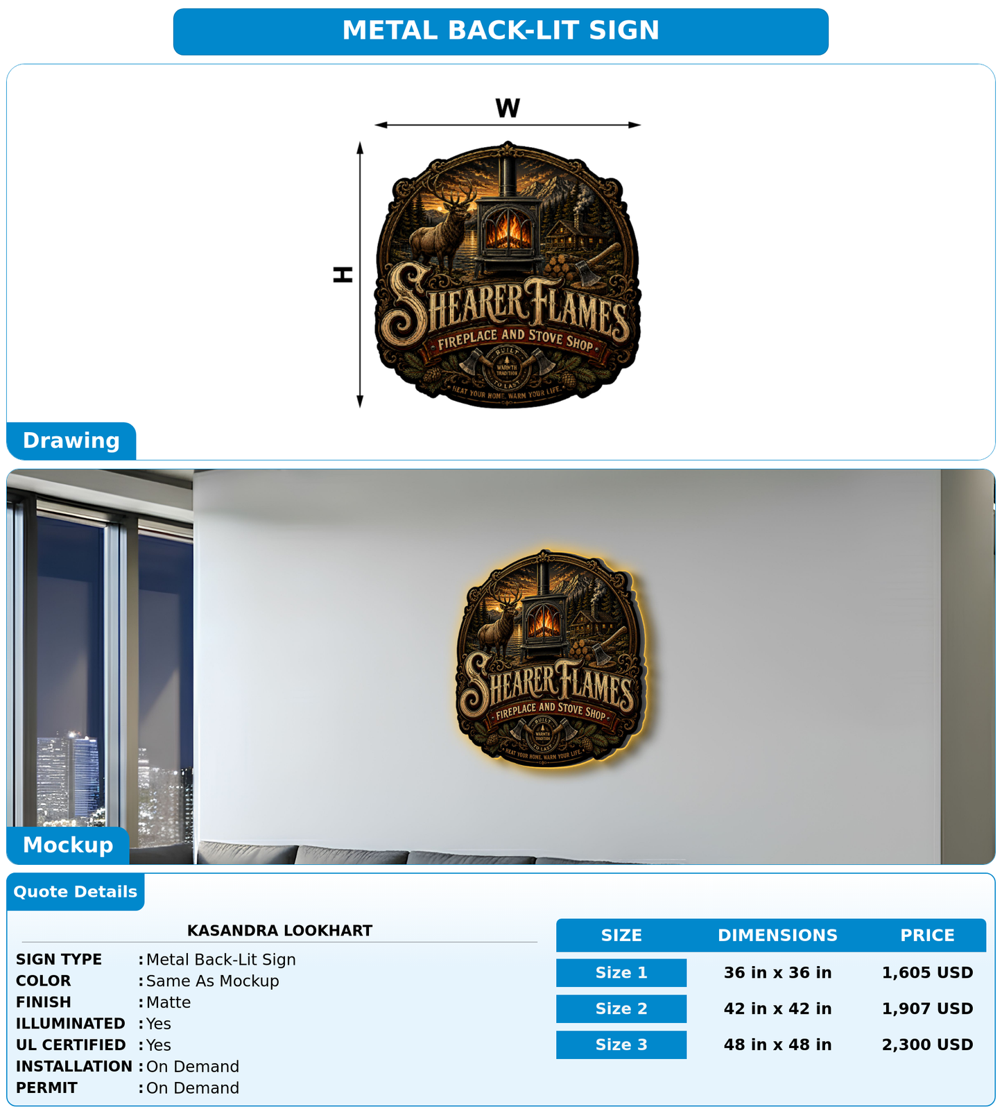 CUSTOM MOCKUP SIGN FOR Kasandra lookhart