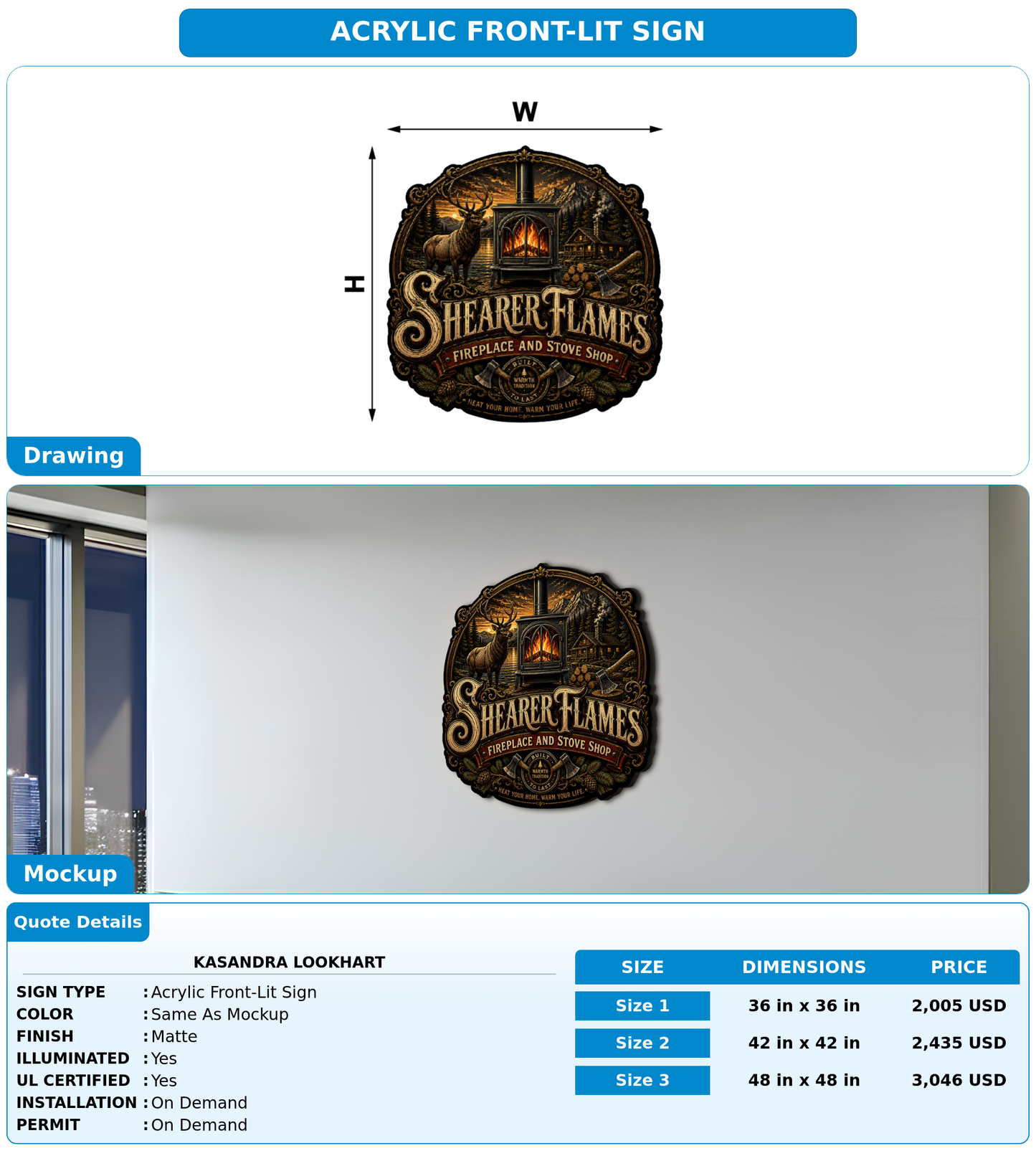 CUSTOM MOCKUP SIGN FOR Kasandra lookhart