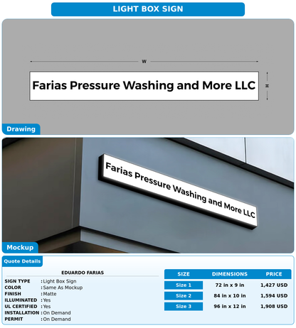 CUSTOM MOCKUP SIGN FOR Eduardo Farias