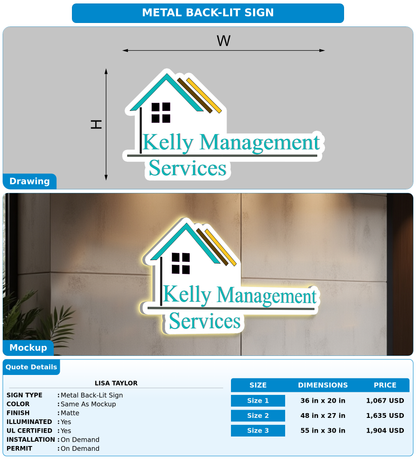 CUSTOM MOCKUP SIGN FOR LISA Taylor