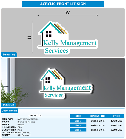 CUSTOM MOCKUP SIGN FOR LISA Taylor