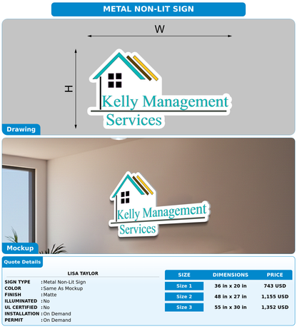 CUSTOM MOCKUP SIGN FOR LISA Taylor
