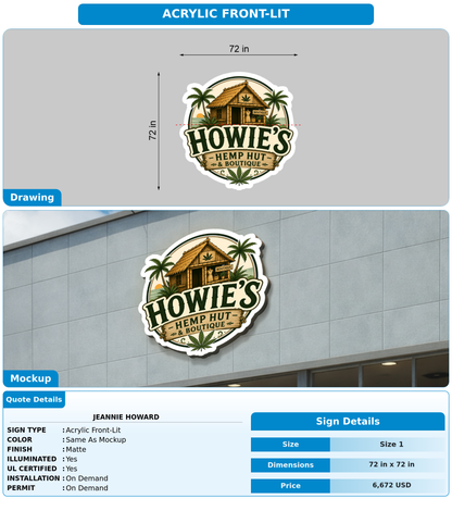 CUSTOM MOCKUP SIGN FOR Jeannie Howard