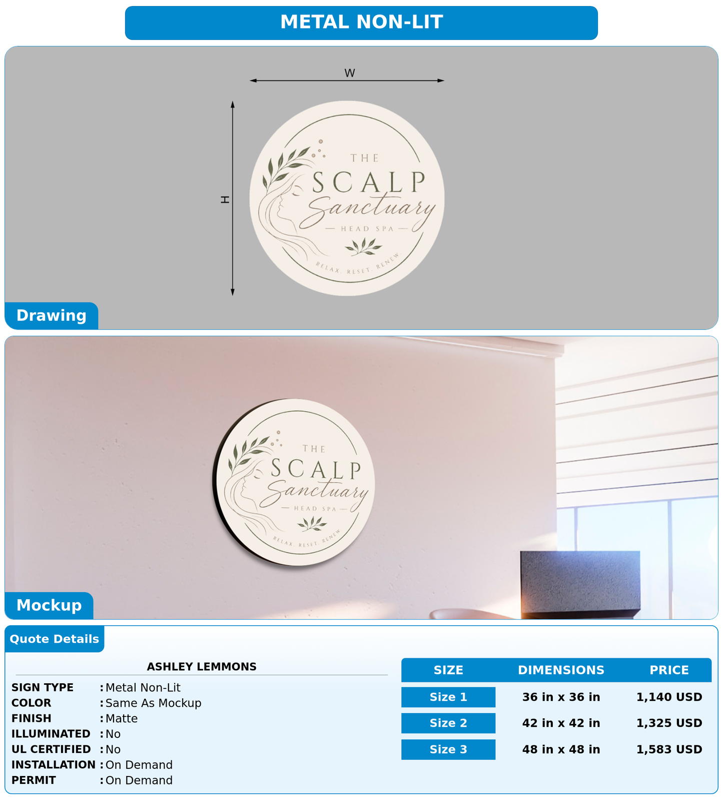 CUSTOM MOCKUP SIGN FOR Ashley Lemmons