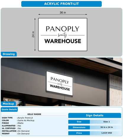 CUSTOM MOCKUP SIGN FOR Kelly Rhode