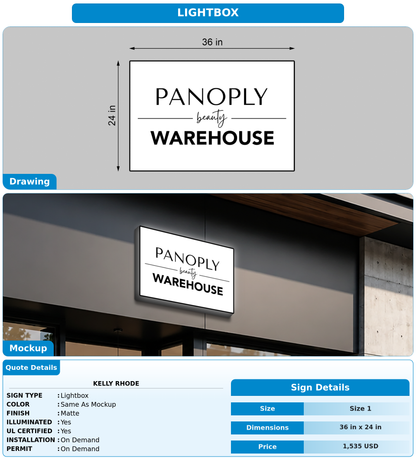 CUSTOM MOCKUP SIGN FOR Kelly Rhode