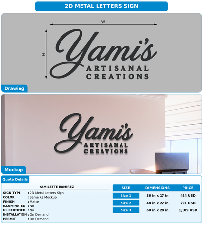 CUSTOM MOCKUP SIGN FOR Yamilette Ramirez