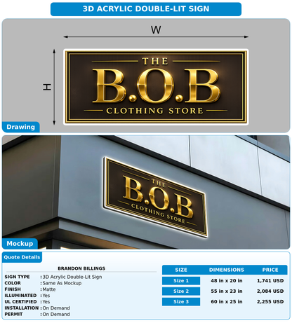CUSTOM MOCKUP SIGN FOR Brandon Billings