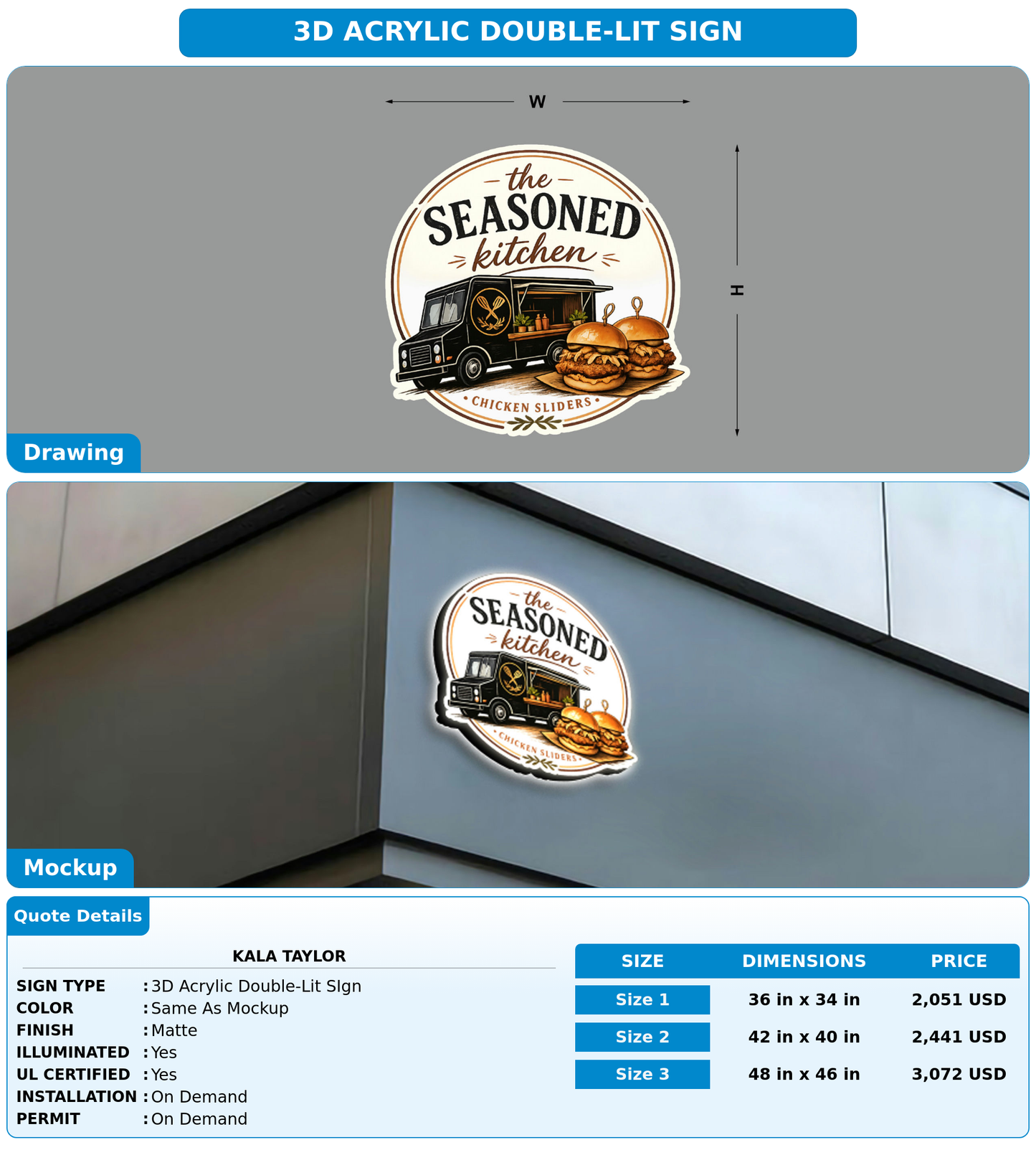 CUSTOM MOCKUP SIGN FOR Kala Taylor