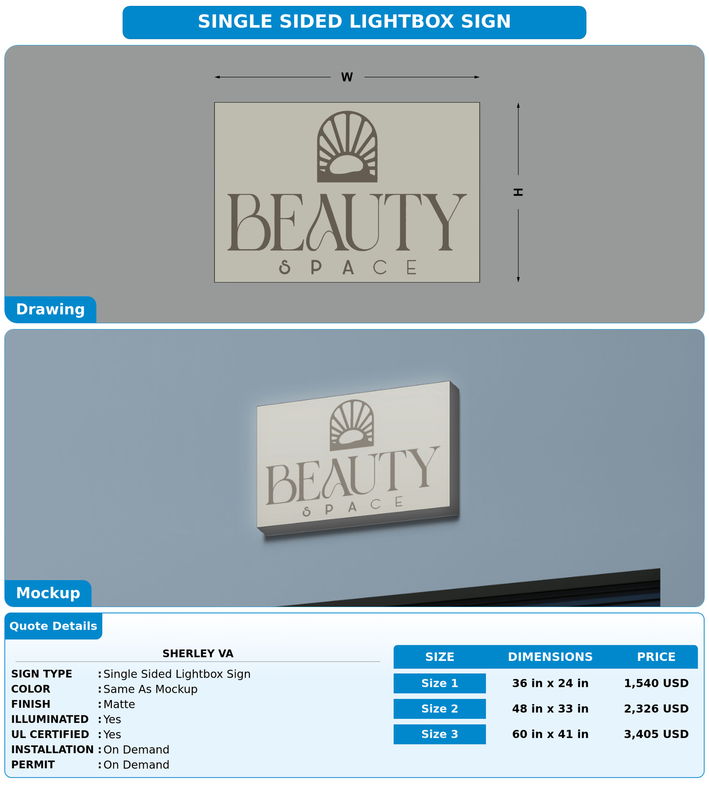 CUSTOM MOCKUP SIGN FOR Sherley VA