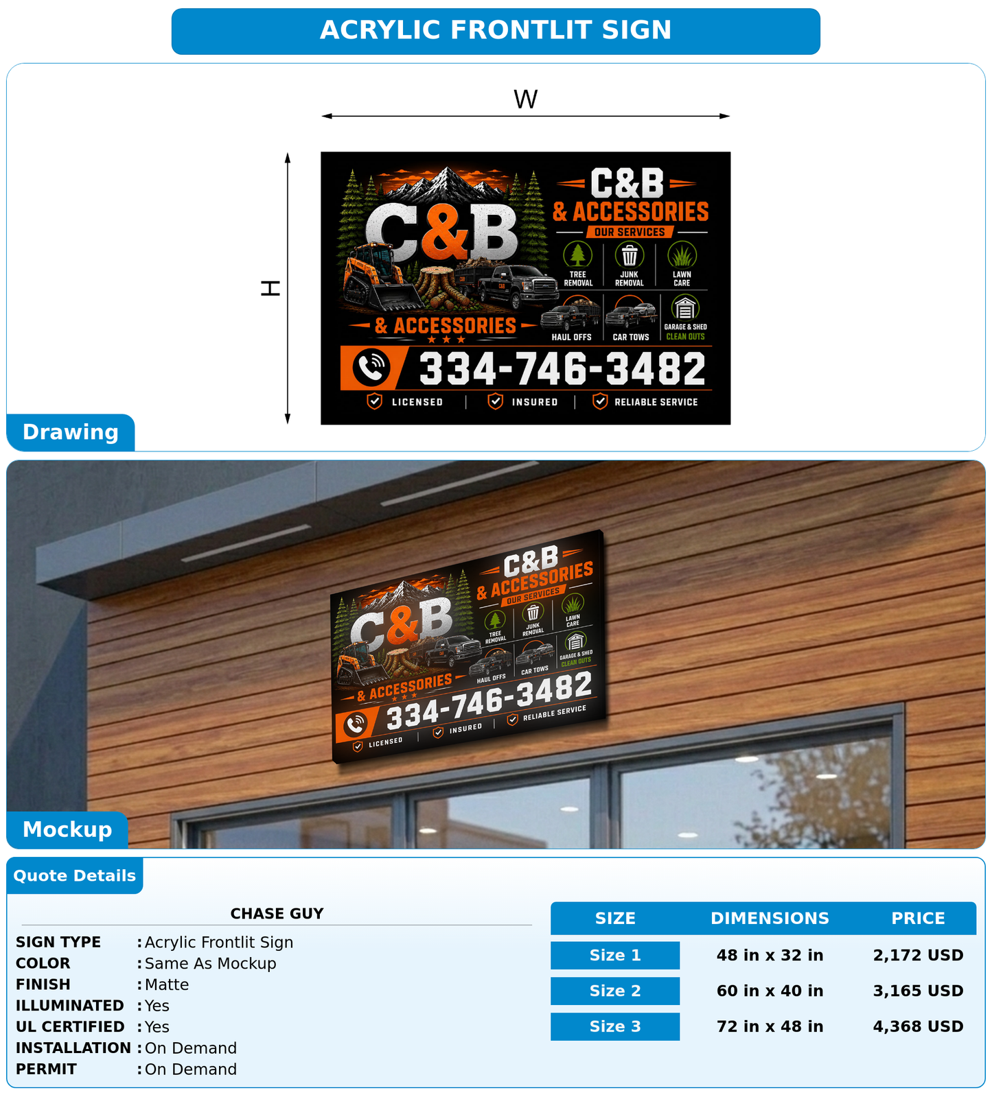 CUSTOM MOCKUP SIGN FOR Chase Guy