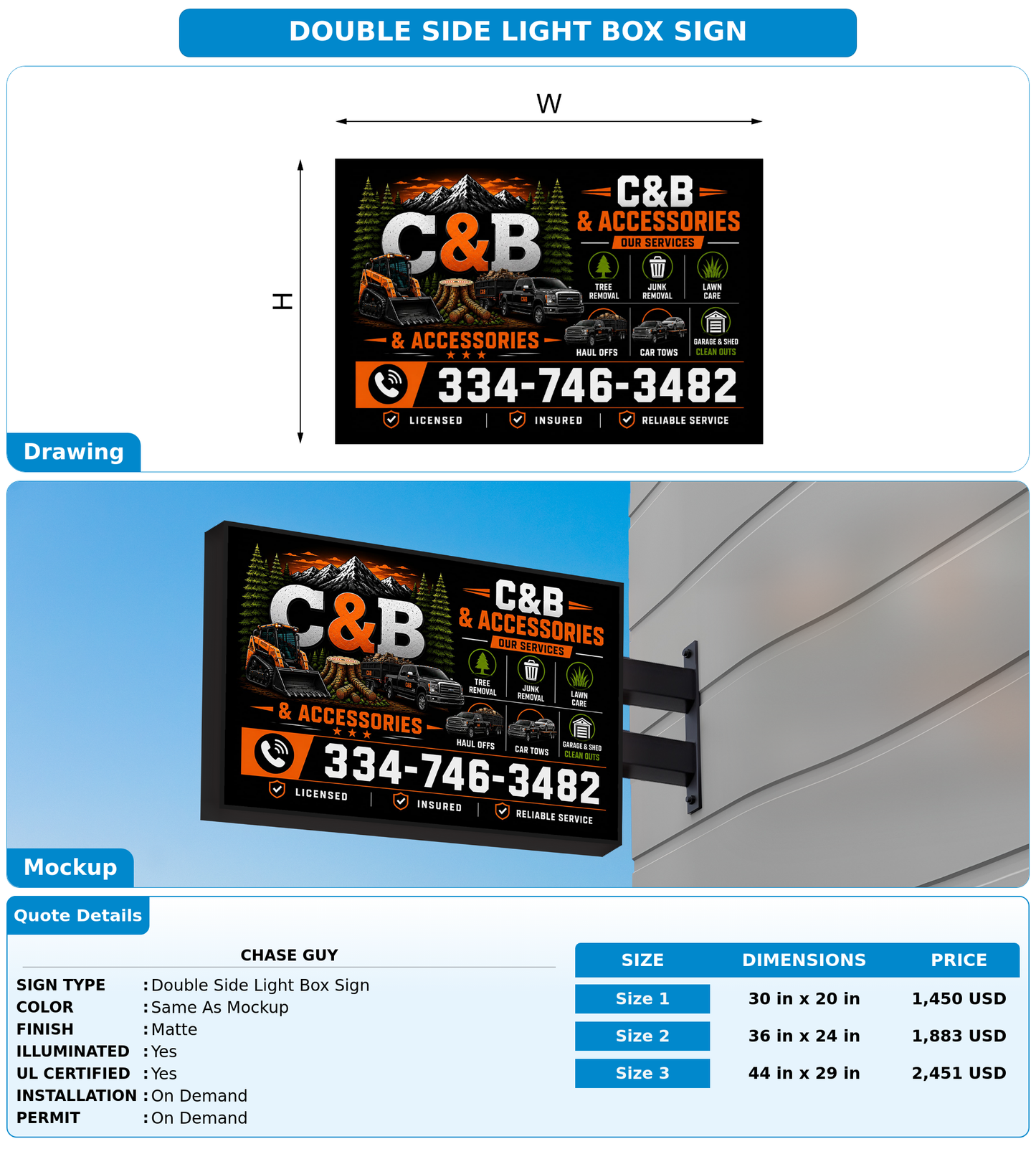 CUSTOM MOCKUP SIGN FOR Chase Guy