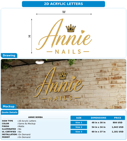 CUSTOM MOCKUP SIGN FOR Annie Borba