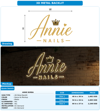 CUSTOM MOCKUP SIGN FOR Annie Borba