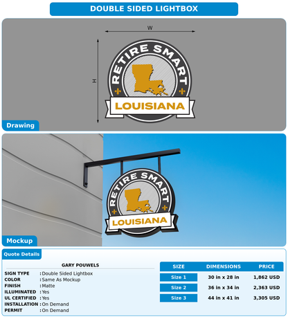 CUSTOM MOCKUP SIGN FOR Gary Pouwels