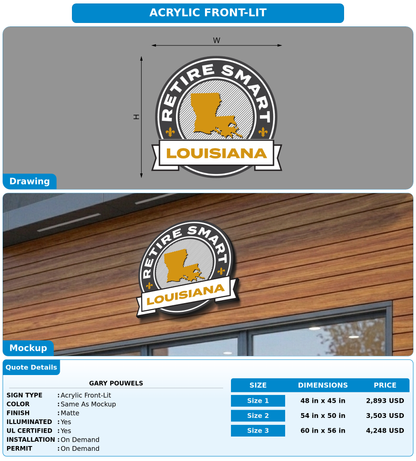 CUSTOM MOCKUP SIGN FOR Gary Pouwels