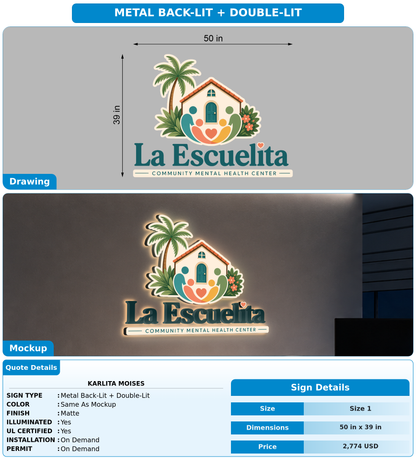 CUSTOM MOCKUP SIGN FOR Karlita Moises