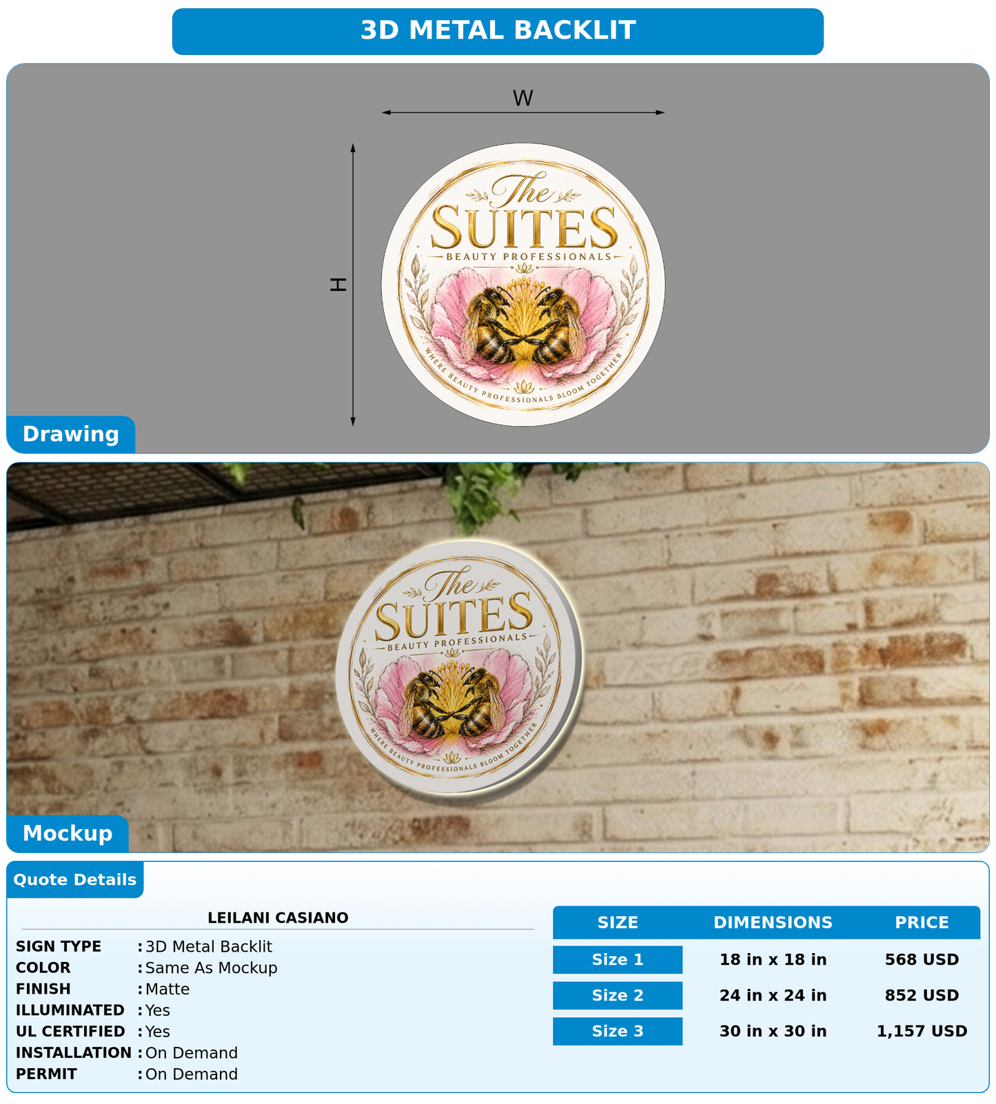CUSTOM MOCKUP SIGN FOR Leilani casiano
