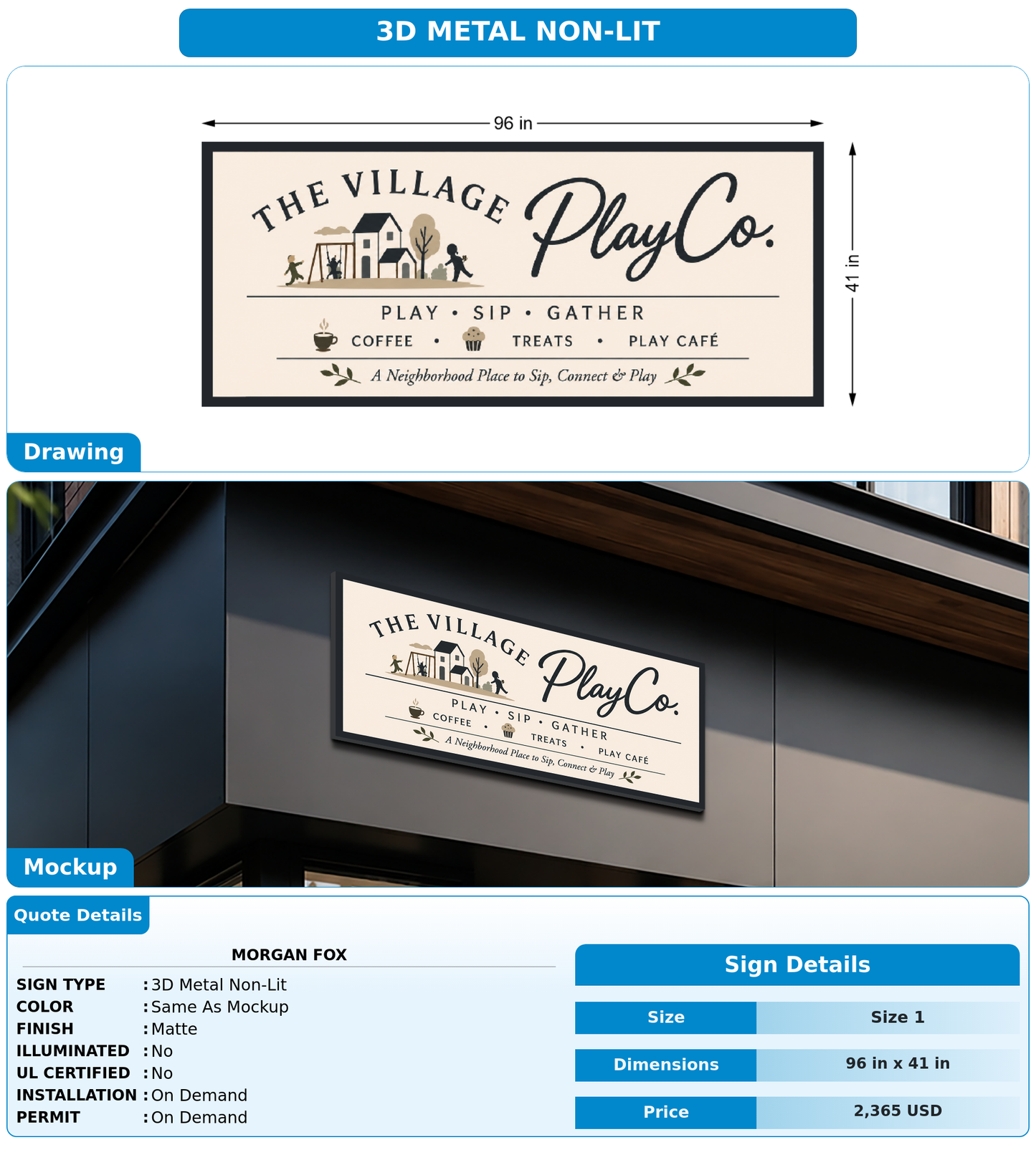 CUSTOM MOCKUP SIGN FOR Morgan Fox