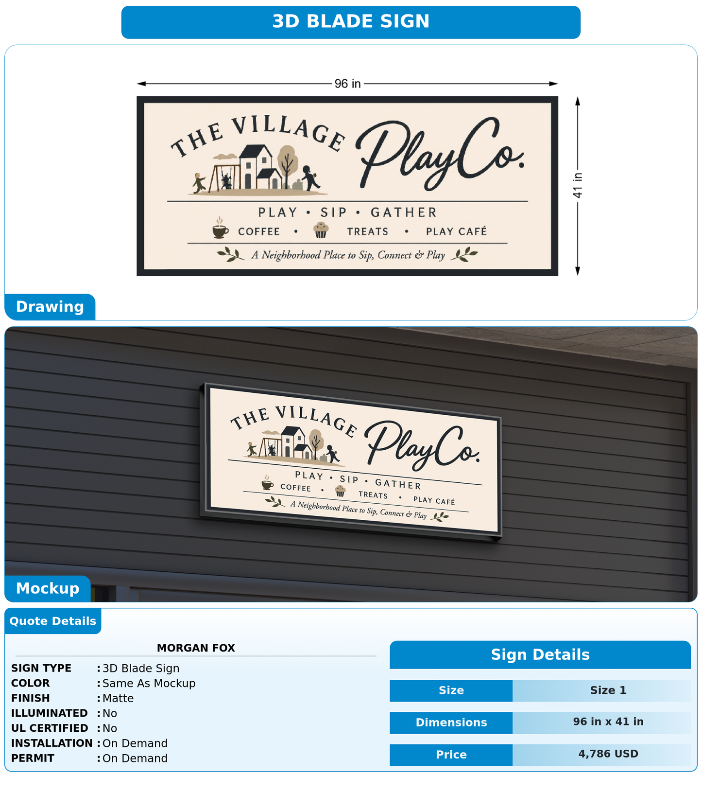 CUSTOM MOCKUP SIGN FOR Morgan Fox